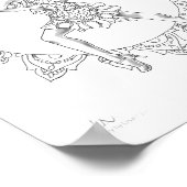 Adult Coloring Poster Salsa Mandala Dancer (Ecke)