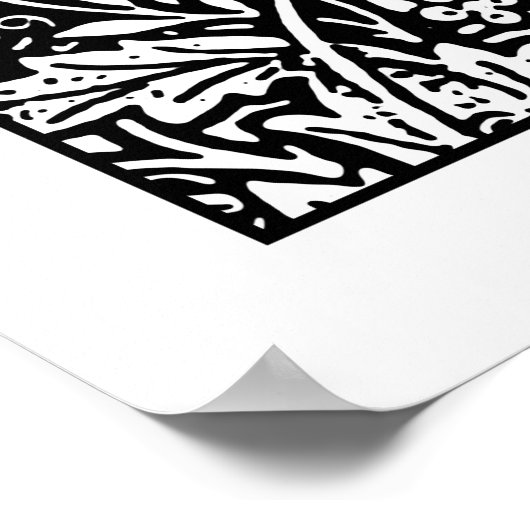 Adult Coloring Poster Wilhelm Morris Blumengarten (Ecke)