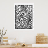 Adult Coloring Poster William Morris Chrysanthemum (Küche)