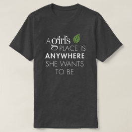 Adult Dark Gray Heather A Girl's Place T-Shirt