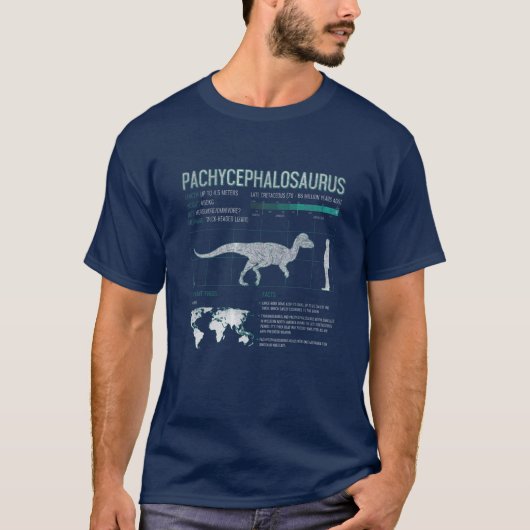 Adult Dinosaur Boys Girls - Pachycephalosaurus T-Shirt (Vorderseite)