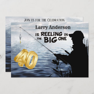 Adult Fisherman Milestone 40 Geburtstag der große Einladung