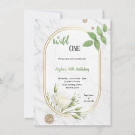Adult grün und weiß Geburtstagsfeier Einladung