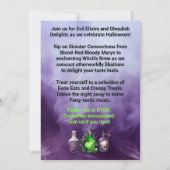 Adult Halloween Brews und Boos Cocktail Party Einladung (Rückseite)