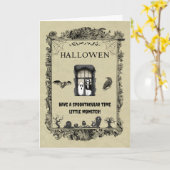 Adult Halloween Card Karte (Gelbe Blume)