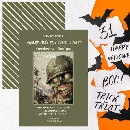 Adult  Halloween Costume Zombie  Party Invitations Einladung