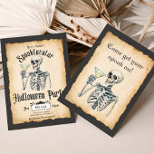 Adult Halloween Einladung, Skeleton Retro einladen Einladung