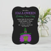 Adult Halloween Geburtstagsparty Einladung (Stehend Vorderseite)