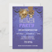 Adult Halloween Gothic Skull Party Einladung (Vorderseite)