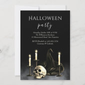 Adult Halloween Gothic Skull Party Invitation Einladung (Vorderseite)