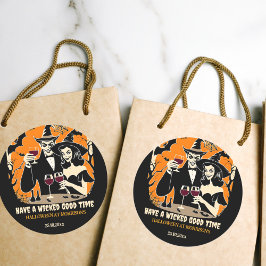 Adult Halloween gute Zeit Party Geschirr. Runder Aufkleber