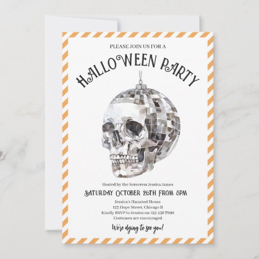 Adult Halloween Kostüm Party Gotische Diskothek Sk Einladung (Vorderseite)