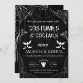 Adult Halloween Kostüme & Coctails Party Einladung (Vorne/Hinten)