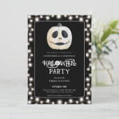 Adult Halloween-Party Gothic Pumpkin Face Einladung (Stehend Vorderseite)