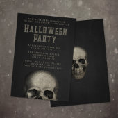 Adult Halloween Party Skull Black  Einladung