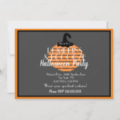 Adult Halloween Pumpkin Orange Gray Party Einladung (Vorderseite)