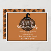 Adult Halloween Pumpkin Vintages Party Einladung (Vorne/Hinten)