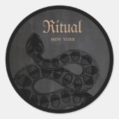 Adult Halloween Schlange Runder Aufkleber (Vorderseite)