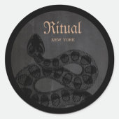 Adult Halloween Schlange Runder Aufkleber