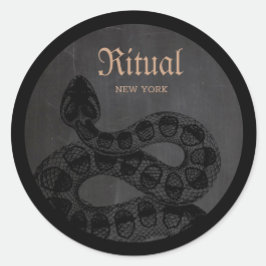 Adult Halloween Schlange Runder Aufkleber