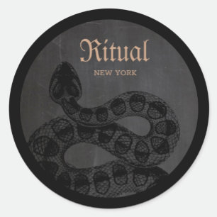 Adult Halloween Schlange Runder Aufkleber