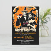 Adult Halloween schlechte Zeit Kostüm Party Einladung (Stehend Vorderseite)