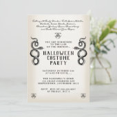 Adult Halloween Serpent Party Einladung (Stehend Vorderseite)