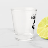 Adult Halloween Trick oder Treat Pumpkin Face Schnapsglas (Links)