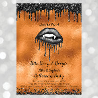 Adult Halloween Vampire Schwarzer Glitzer Lips Ora