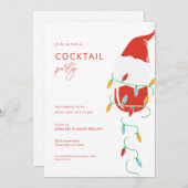 Adult Holiday Cocktail Party Weihnachten Einladung (Vorne/Hinten)