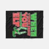 Adult Humor Christmas When I Think About You I Tou Fleecedecke (Vorderseite (Horizontal))