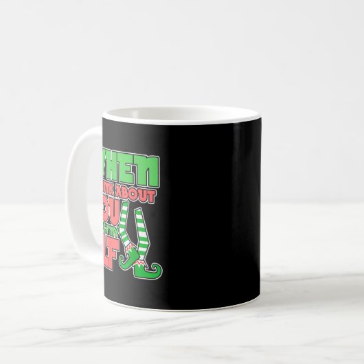 Adult Humor Christmas When I Think About You I Tou Kaffeetasse (Vorderseite Links)
