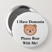 Adult "I Have Dementia" button (Vorne & Hinten)