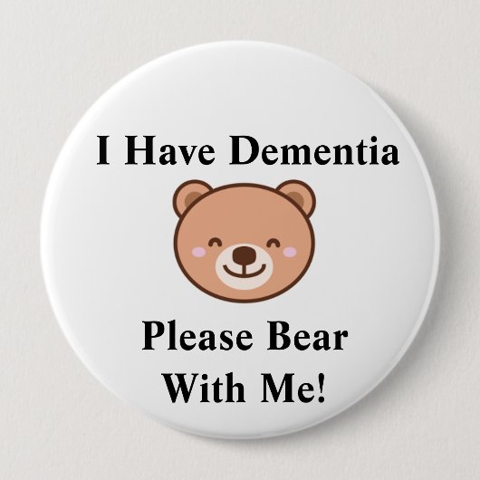 Adult "I Have Dementia" button (Vorderseite)