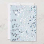 Adult Joint Double Birthday Blau Sterne Einladung (Rückseite)