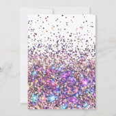 Adult Joint Double Birthday Party farbenfroher Gli Einladung (Rückseite)