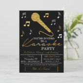 Adult Karaoke Party Einladung (Stehend Vorderseite)