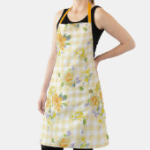Adult Large Apron yellow rose floral Schürze (InSitu)