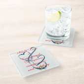 "Adult Love is Conditional" Glasuntersetzer (Schrägansicht)