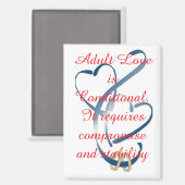 "Adult Love is Conditional" Magnet (Vorderseite/Rückseite)