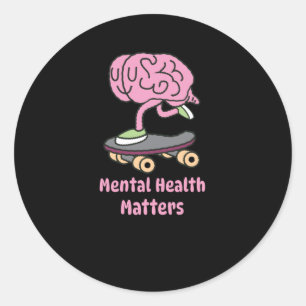 Adult Mental Health S Vintag Cinema Design Sticke Runder Aufkleber