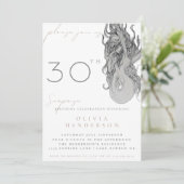 Adult Mermaid ANY Surprise Birthday Invitation Einladung (Stehend Vorderseite)