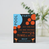 Adult Pool Party Einladung (Stehend Vorderseite)