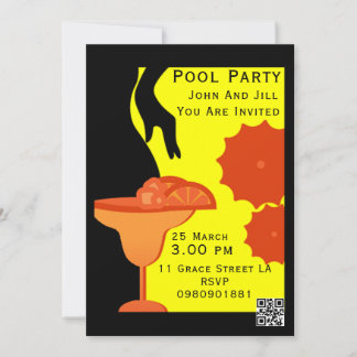 Adult Pool Party Einladung