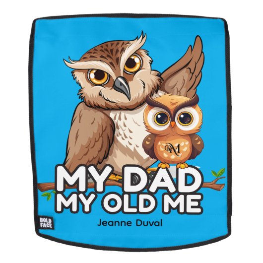 Adult Rucksack : Mein Vater My Old Me (hellblau) (Abnehmbare Front)