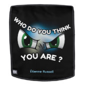 Adult Rucksack : Wer denkst du (schwarz) (Abnehmbare Front)