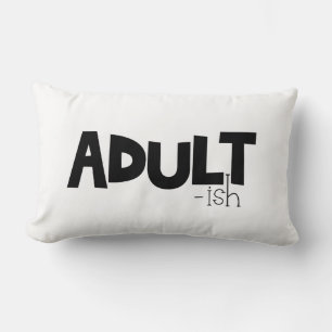 Adult-Schwarz-Weiß-Sprichwort Lendenkissen