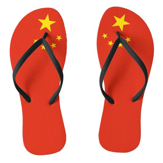 Adult-Slim-Gurte mit der Flagge der China Badesandalen (Fußbett)