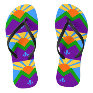 Adult Slim Rippen mit Fahne von Manitou Springs Badesandalen