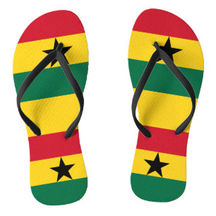 Adult Slim Rippen mit Flagge Ghanas Badesandalen